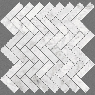 Picture of Shaw Floors - Estate Mosaic Herringbone Bianco Carrara