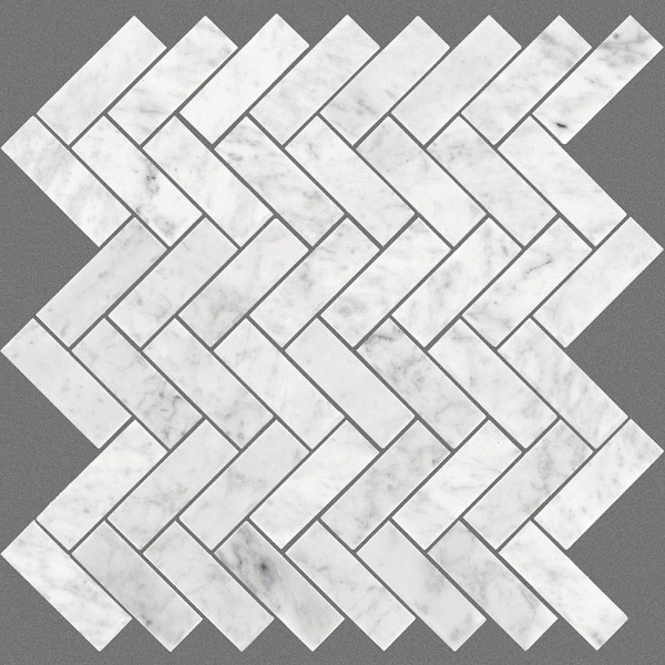 Picture of Shaw Floors - Estate Mosaic Herringbone Bianco Carrara