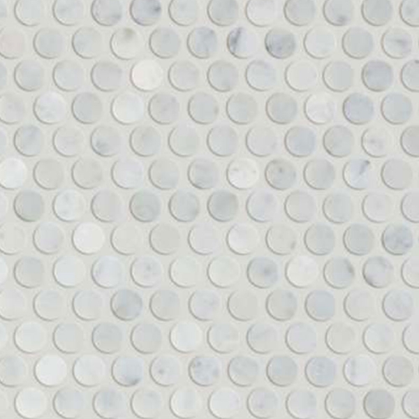 Picture of Shaw Floors - Estate Mosaic Penny Round Bianco Carrara