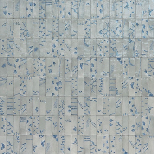 Picture of Marazzi - Rice 2 x 6 Deco Leaf Grigio Leaf