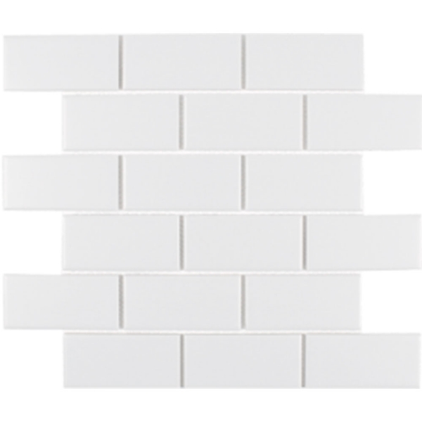 Picture of Tesoro - Gallery Staggered Brick Mosaic White Textured