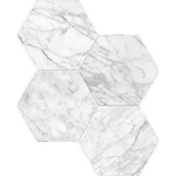 Picture of Anatolia Tile & Stone - La Marca Hexagon Mosaic 6 Carrara Gioia Polished