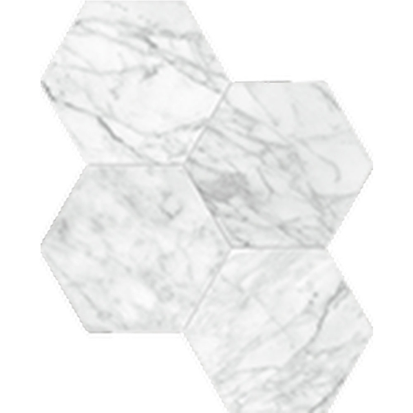Picture of Anatolia Tile & Stone - La Marca Hexagon Mosaic 6 Carrara Gioia Polished