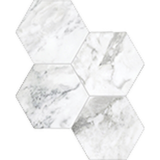 Picture of Anatolia Tile & Stone - La Marca Hexagon Mosaic 6 Arabescato Polished