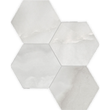 Picture of Anatolia Tile & Stone - La Marca Hexagon Mosaic 6 Onyx Nuvolato Polished