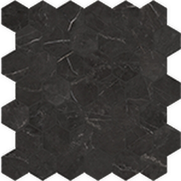 Picture of Anatolia Tile & Stone - La Marca Hexagon Mosaic 2 Nero Venato Polished