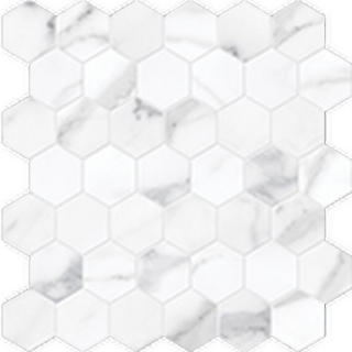 Picture of Anatolia Tile & Stone - La Marca Hexagon Mosaic 2 Statuario Nuovo Polished