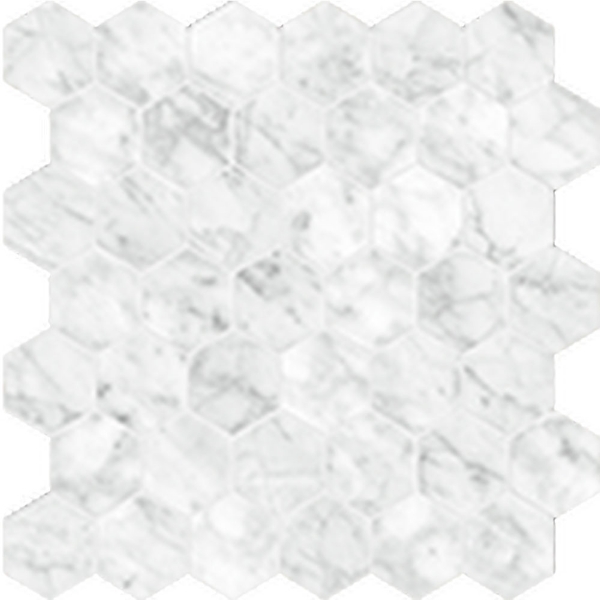 Picture of Anatolia Tile & Stone - La Marca Hexagon Mosaic 2 Carrara Gioia Polished