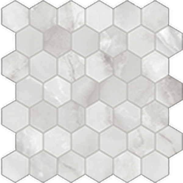 Picture of Anatolia Tile & Stone - La Marca Hexagon Mosaic 2 Onyx Nuvolato Honed
