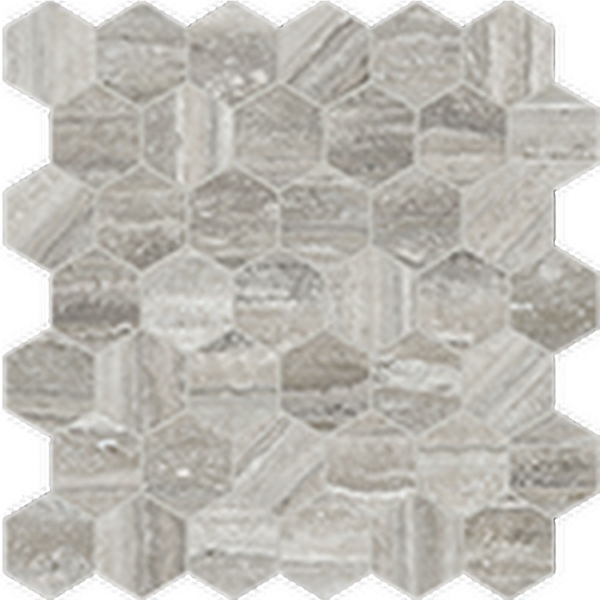 Picture of Anatolia Tile & Stone - La Marca Hexagon Mosaic 2 Travertino Instrata Honed