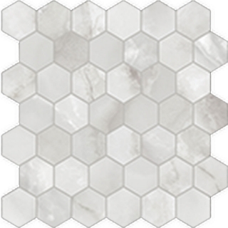 Picture of Anatolia Tile & Stone - La Marca Hexagon Mosaic 2 Onyx Nuvolato Polished