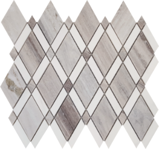 Picture of Tesoro - Pietra Antica Select Polished Travertine Diamond Mosaics SKYLINE