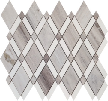 Picture of Tesoro - Pietra Antica Select Polished Travertine Diamond Mosaics SKYLINE