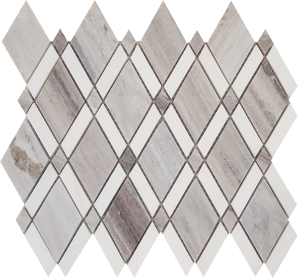 Picture of Tesoro - Pietra Antica Select Polished Travertine Diamond Mosaics SKYLINE