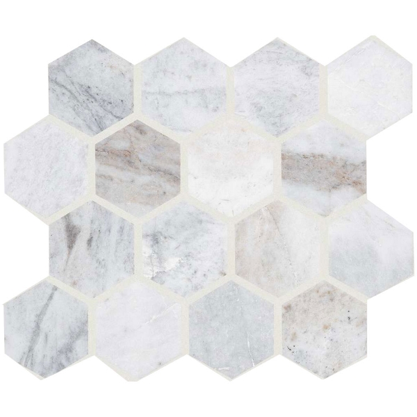 Picture of Shaw Floors - Estate Mosaic Hexagon Cashmere White