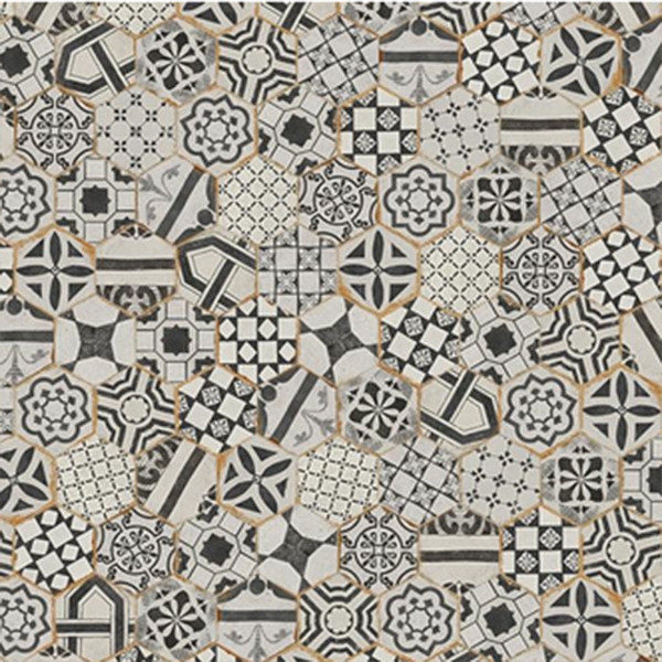 Picture of Tesoro - Cotto Del Campiano Hexagon Deco Mix Deco