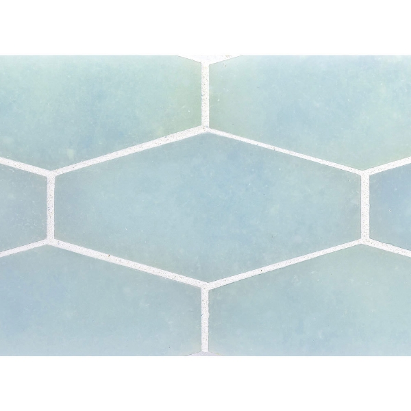 Picture of Ceramica Etc - Liquid Glass Large Elongated Hexagon Atlantic