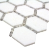 Picture of Anthology Tile - The Finish Line Jeweled Hex Mosaic Jeweled Hex Manor Gray