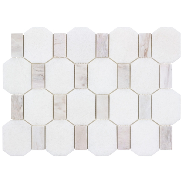 Picture of Anthology Tile - The Finish Line Kaya Mosaic Kaya Pale Beige
