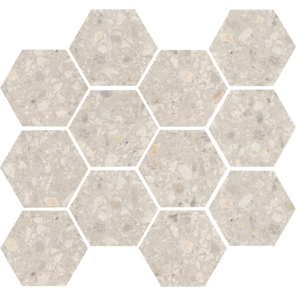 Picture of Emser Tile - Fragmento Hex Mosaic Pearl Large Speckle