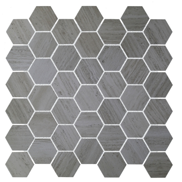 Picture of Elysium - River Mosaic Grey Hexagon