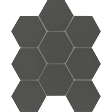 Picture of Emser Tile - Source 3 x 3 Hex Mosaic Black