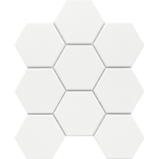 Picture of Emser Tile - Source 3 x 3 Hex Mosaic Pure White Matte
