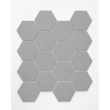 Picture of Emser Tile - Source 3 x 3 Hex Mosaic Smoke Matte
