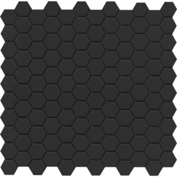 Picture of Emser Tile - Source 1 x 1 Hex Mosaic 10 x 12 Black
