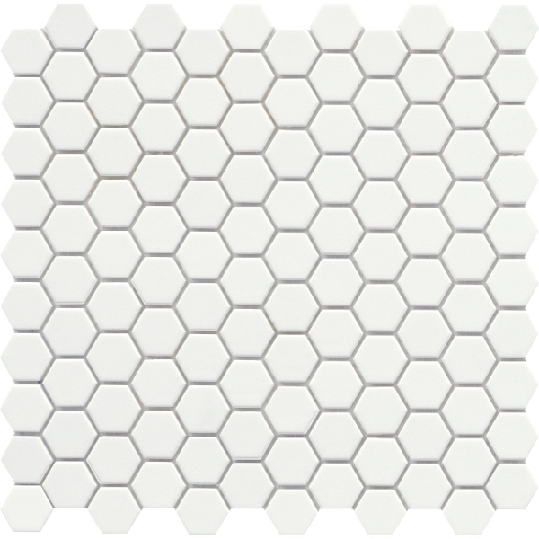 Picture of Emser Tile - Source 1 x 1 Hex Mosaic 10 x 12 White