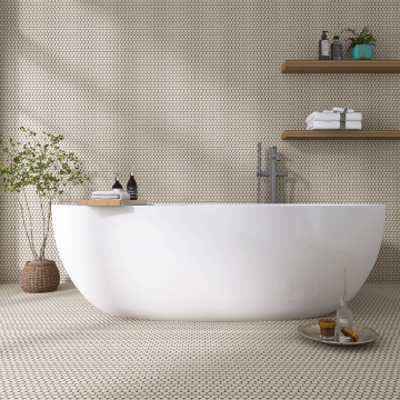 Picture of Emser Tile - Source Penny Round Fawn