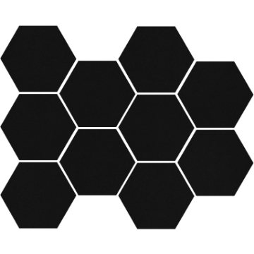 Picture of Emser Tile - Times Square Hexagon Mosaic Black