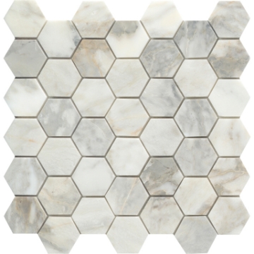 Picture of Emser Tile - Marble Hexagon Mix 2 x 2 Mosaic Calacata Giallo