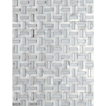 Picture of Emser Tile - Link White Silver Pattern