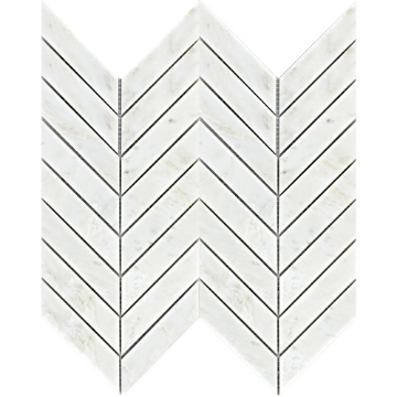Picture of Emser Tile - Marble Chevron Mosaic Winter Frost