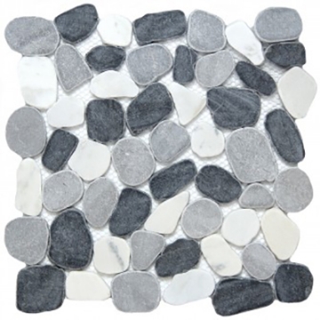 Picture of Emser Tile - Cultura Stone Pebble Mosaic Blend Spring