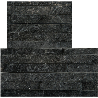 Picture of Emser Tile - Slate, Quartzite and Sandstone Mini Stacked Corner Set Black Quartzite