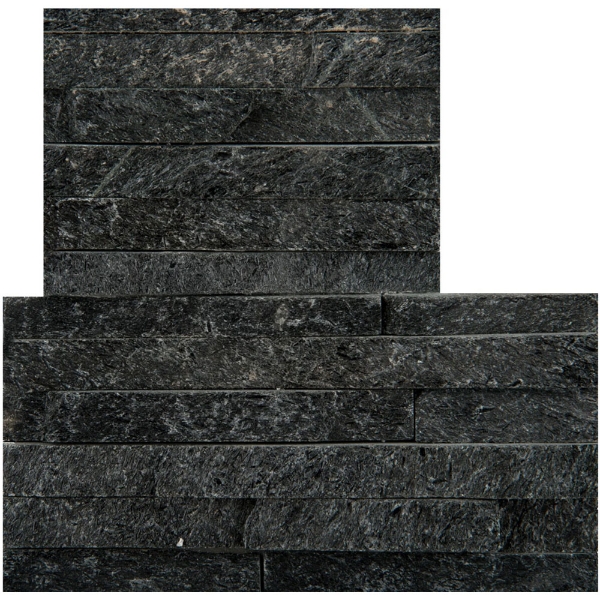 Picture of Emser Tile - Slate, Quartzite and Sandstone Mini Stacked Corner Set Black Quartzite