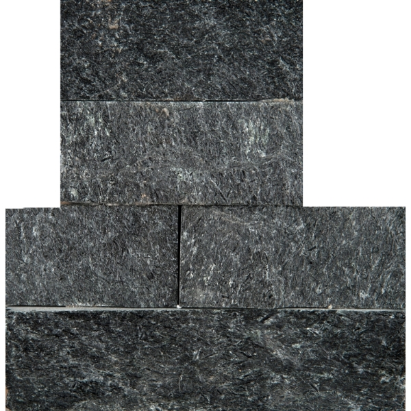 Picture of Emser Tile - Slate, Quartzite and Sandstone Stacked Corner Set Black Quartzite
