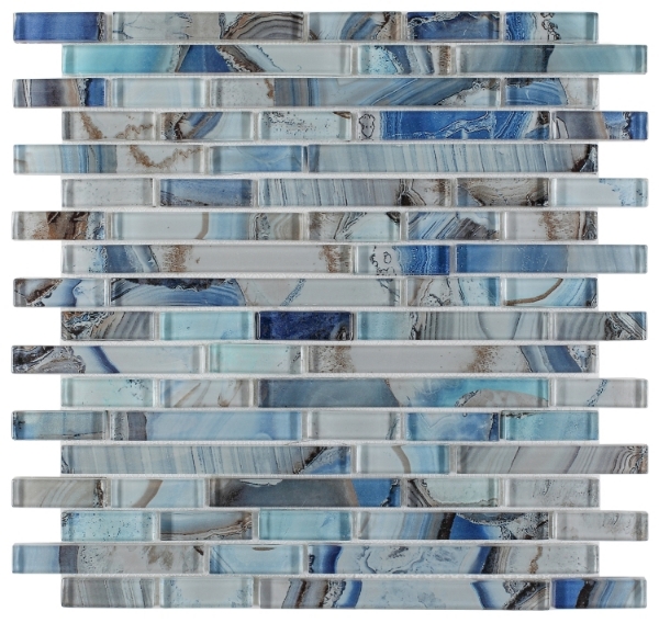 Picture of Elysium - Shell Mosaic Linear Shell Blue
