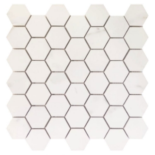 Picture of Elysium - Trilogy Hexagon Mosaic Calacatta White Soft