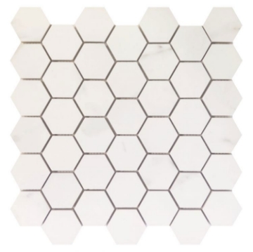 Picture of Elysium - Trilogy Hexagon Mosaic Calacatta White Soft
