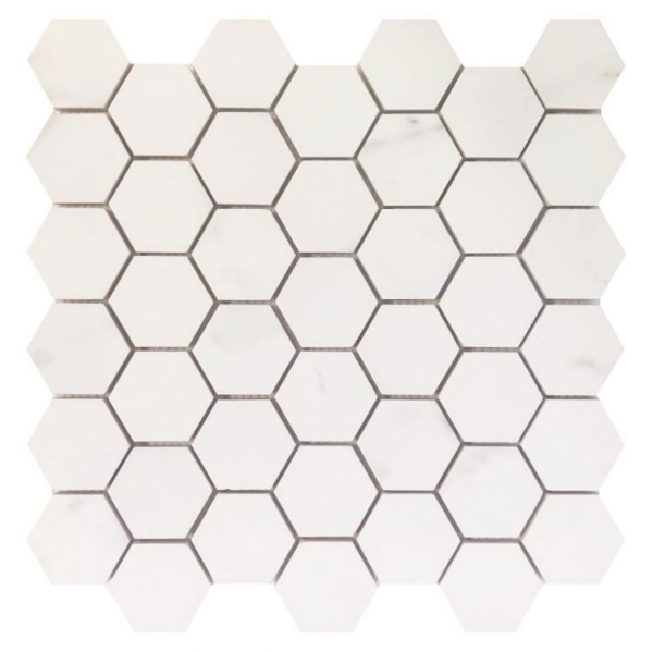 Picture of Elysium - Trilogy Hexagon Mosaic Calacatta White Soft