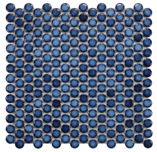 Picture of Elysium - Hulu Penny Round Mosaic Blue