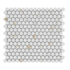 Picture of Elysium - Hulu Penny Round Mosaic Calacatta Matte