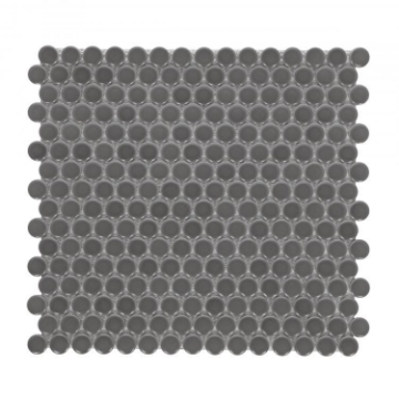 Picture of Elysium - Hulu Penny Round Mosaic Dark Grey Matte