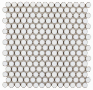 Picture of Elysium - Hulu Penny Round Mosaic Fancy White