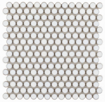 Picture of Elysium - Hulu Penny Round Mosaic Fancy White