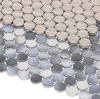 Picture of Elysium - Hulu Penny Round Mosaic Gradient Grey Glossy