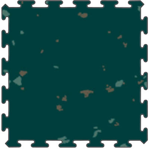 Picture of Flexco - Tuflex Force Interlocking Edge Polo Green w Vizcaya Palm Milk Chocolate